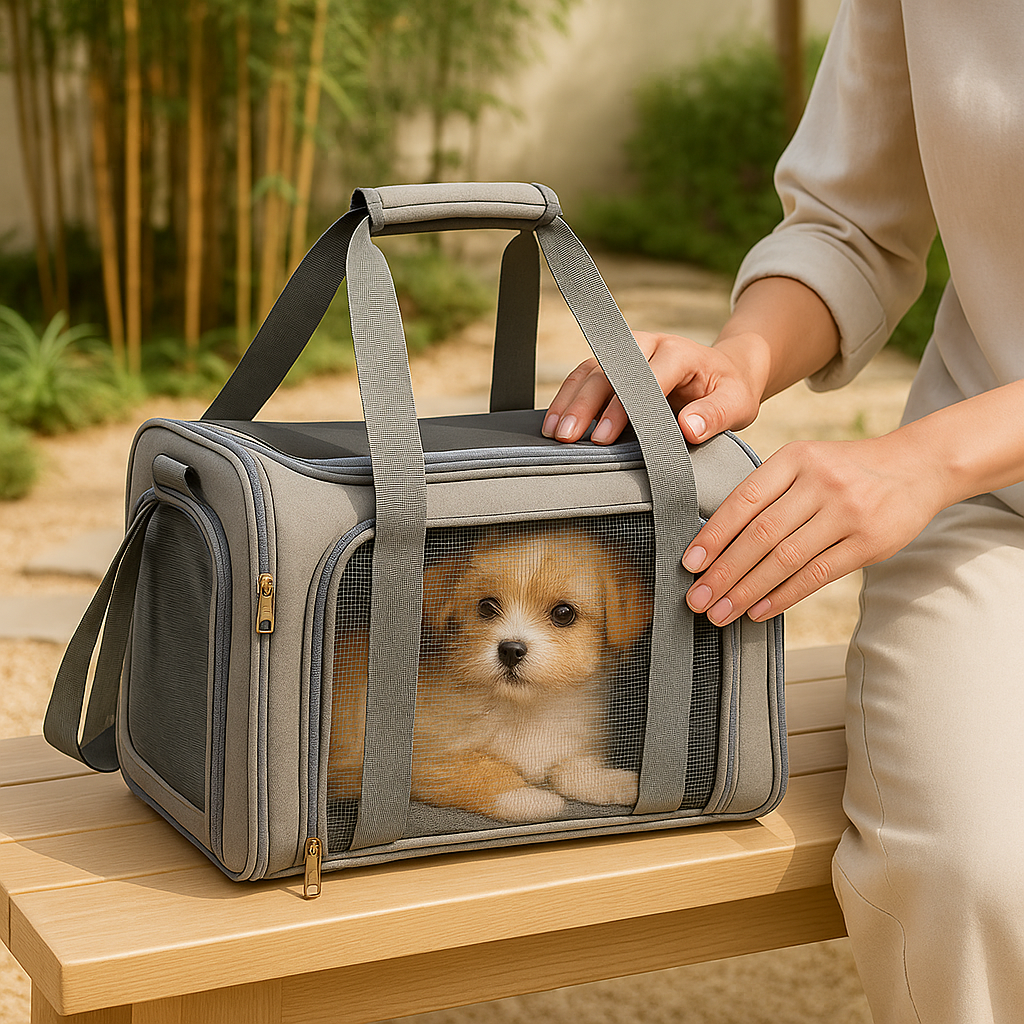 Vliegtuig Geschikte Hondenreistas Huisdier Carrier Met Ademende Mesh
