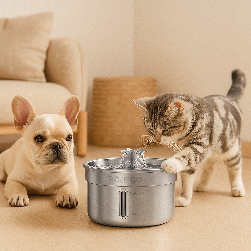 Automatische Katten Drinkfontein Stille Rvs Kattenfontein 2L