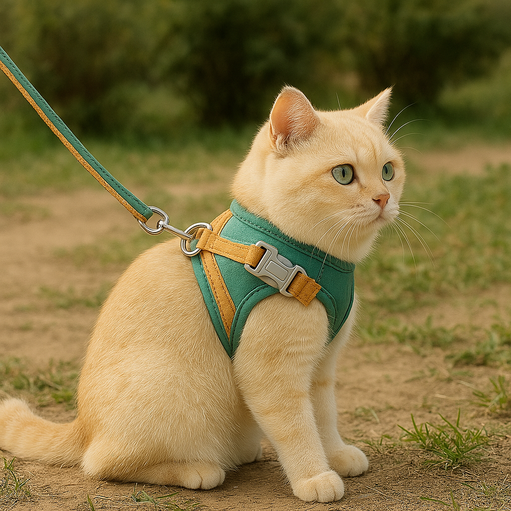 Veilig Kattenharnas Kattenharnas Met Reflecterende Strips Ademend & Verstelbaar