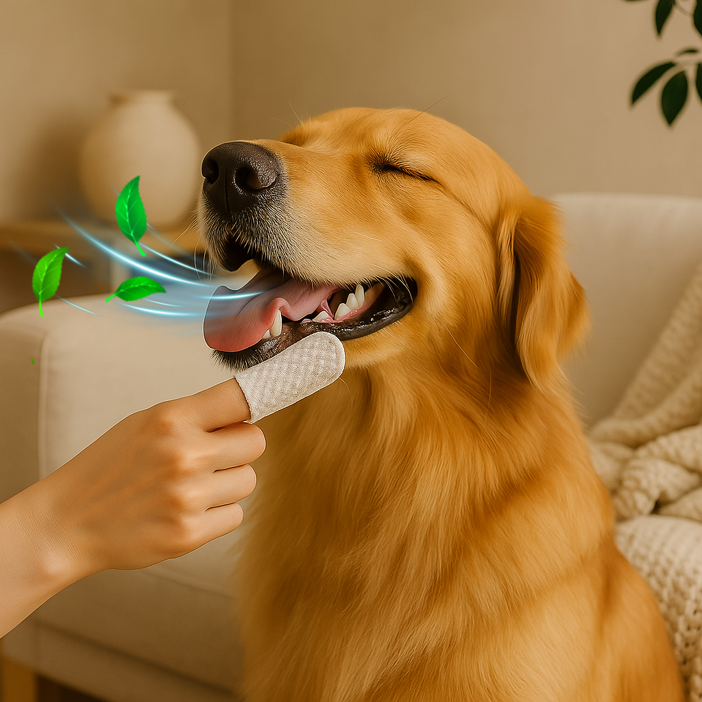 Vingerdoekjes Gebitsverzorging Voor Honden Tandplak Verwijderen & Adem Verfrissen