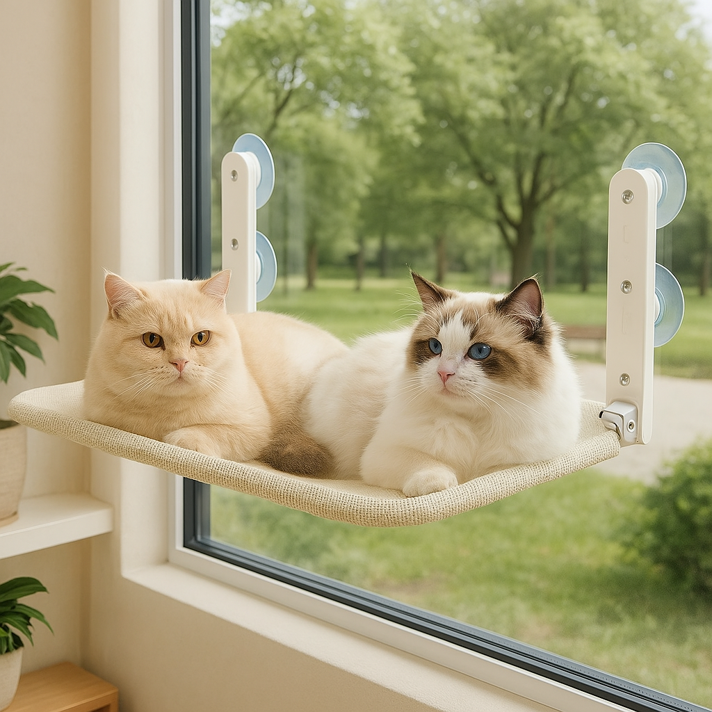 Kattenhangmat Raam Opvouwbaar Kattenbed Met Zuignappen