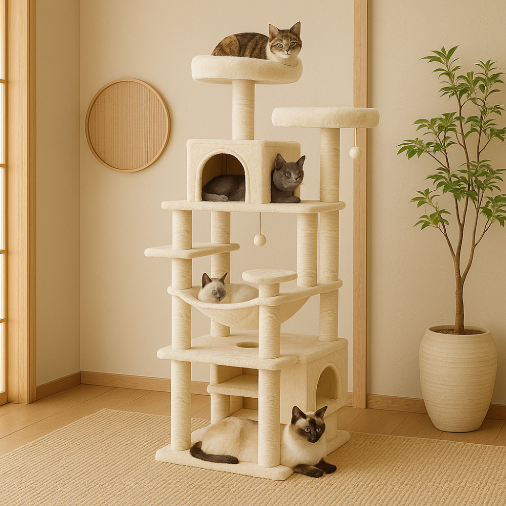 Moderne Kattentoren Luxe Kattentoren Met Krabpalen En Comfortabele Huisjes