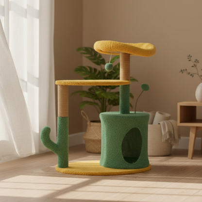 Kattenbed Bloem Kattentoren | Krasvriendelijke Krabpaal