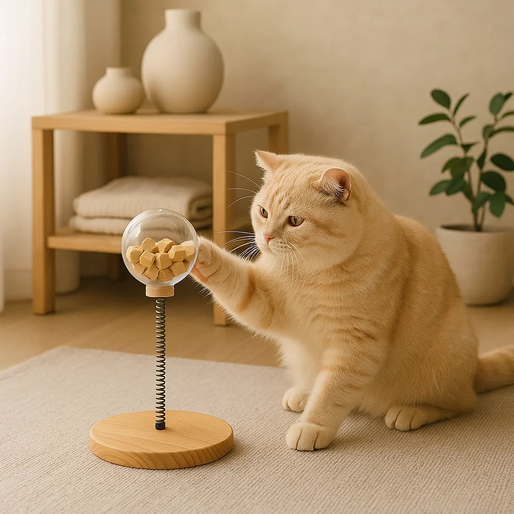 Voerspeeltje kat Duurzaam Interactief Katten Speeltje Met Snackbal