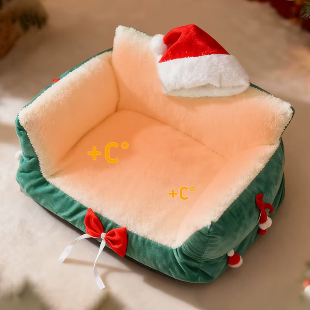 Kerst Pluchen Kattenbed | Wasbare Sofa