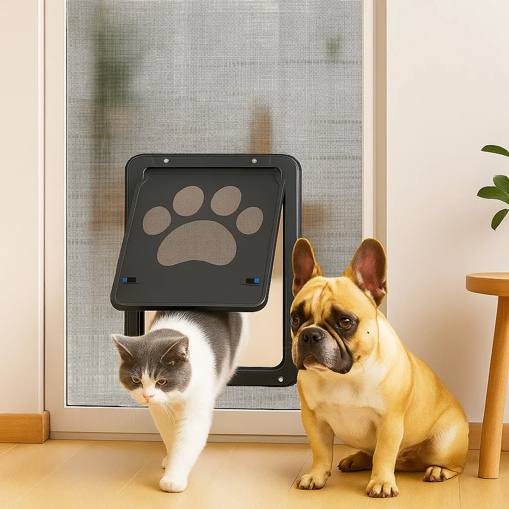 Magnetisch Kattenluik voor Schuifhorren Zelfsluitend Luik met Insectenstop